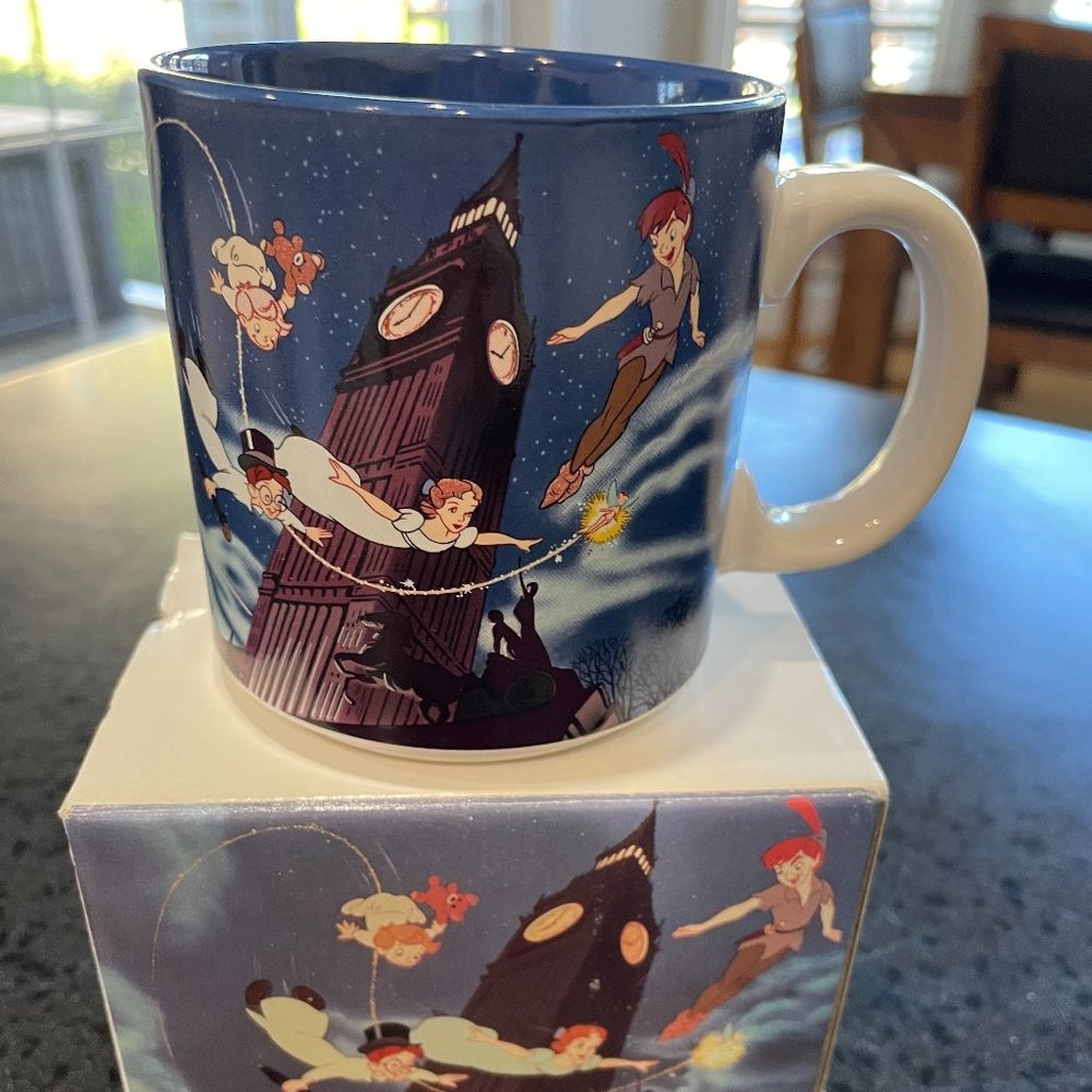 Disney Vintage NWT Peter Pan Collectible Mug in Original Box RARE FIND